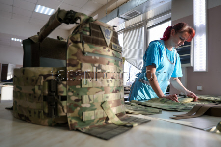Production of bulletproof vests in Tatarstan, Russia