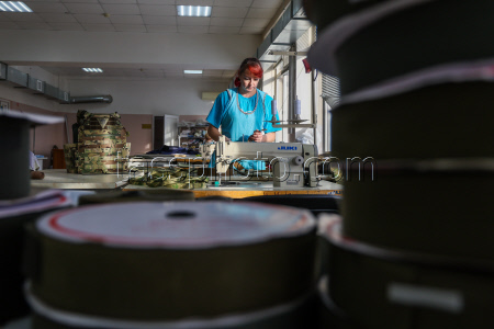 Production of bulletproof vests in Tatarstan, Russia