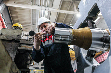 Locomotive repair plant in Ussuriysk, Russia