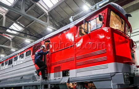 Locomotive repair plant in Ussuriysk, Russia