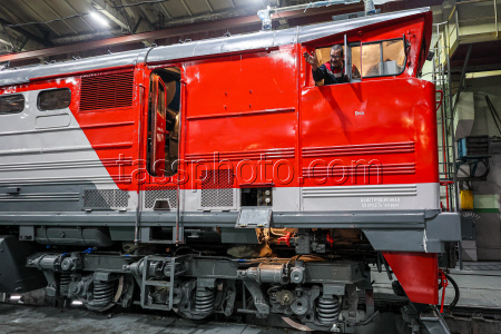 Locomotive repair plant in Ussuriysk, Russia