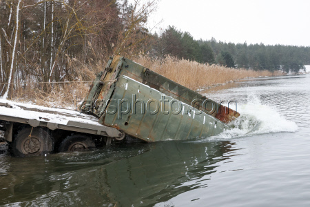 Russian servicemen build pontoon bridges in Kursk Region