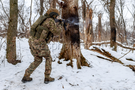 Russian assault units training in Lugansk People's Republic