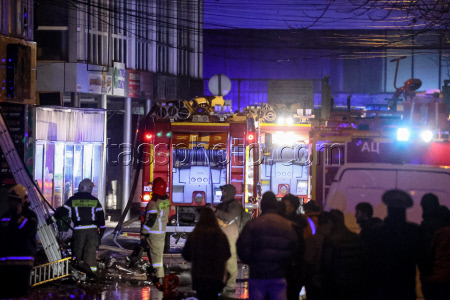 Пожар на центральном рынке в Симферополе