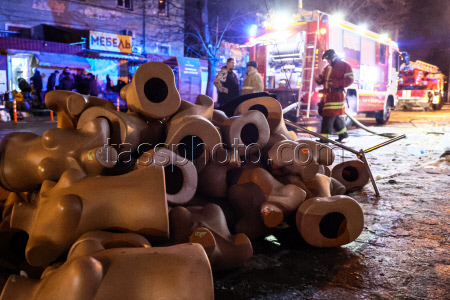 Fire hits central market in Simferopol