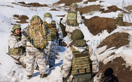 Combat training of Russian Army assault units in Lugansk People's Republic