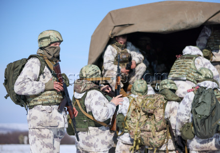 Combat training of Russian Army assault units in Lugansk People's Republic