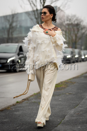 Street Style at Milan Fashion Week 2025 - Gucci in Milan - 25 Feb 2025