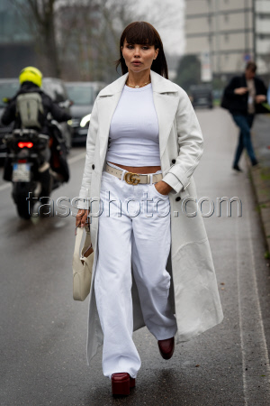 Street Style at Milan Fashion Week 2025 - Gucci in Milan - 25 Feb 2025