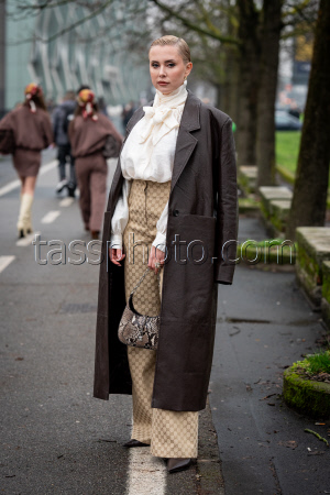 Street Style at Milan Fashion Week 2025 - Gucci in Milan - 25 Feb 2025