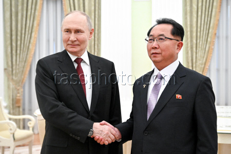 Russia's President Putin meets with Secretary of Central Committee of WPK Ri Hi Yong