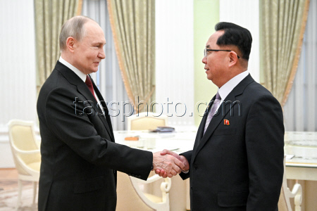 Russia's President Putin meets with Secretary of Central Committee of WPK Ri Hi Yong