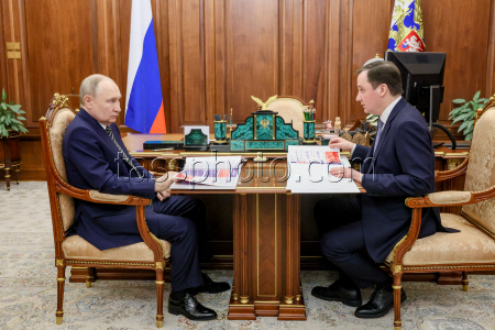 Russian President Putin meets with Arkhangelsk Region Governor Tsybulsky