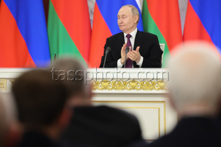 Встреча президента РФ Путина и президента Белоруссии Лукашенко в Москве