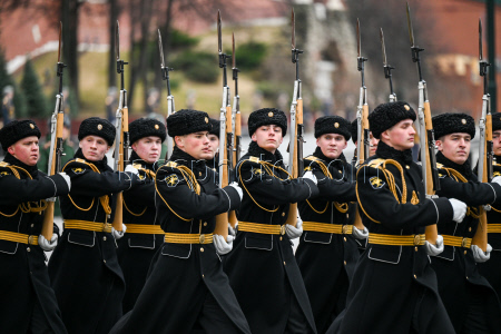 Belarus' President Lukashenko at Tomb of Unknown Soldier in Moscow