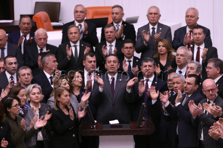 Protest in Ankara against the detention of Istanbul mayor Imamoglu