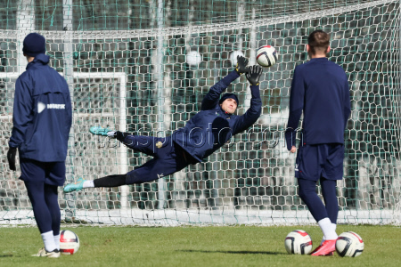 Russian national football team in training session