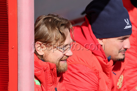 Russian national football team in training session