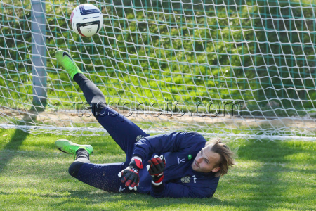 Russian national football team in training session