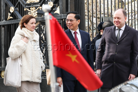 Vietnamese Foreign Minister Bui Thanh Son takes part in wreath laying ceremony in Moscow