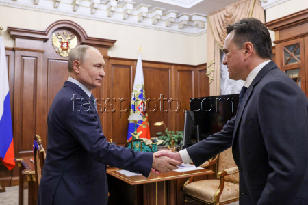 Russia’s President Putin meets with Moscow Region Governor Vorobyov