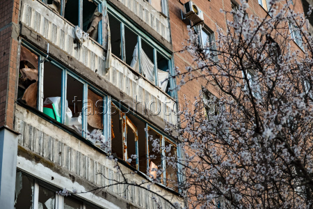 Последствия обстрела Донецка