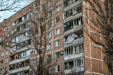 Последствия обстрела Донецка