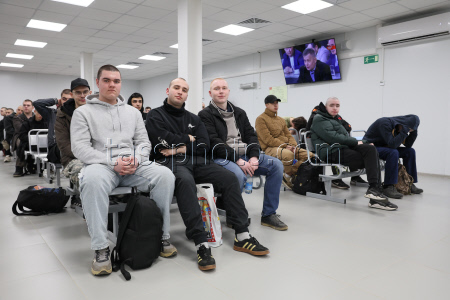 Spring army call-up in Moscow