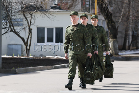 Spring army call-up in Moscow