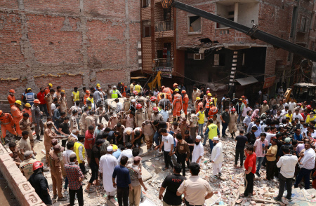 At least four killed in New Delhi building collapse