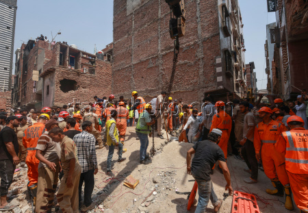 At least four killed in New Delhi building collapse