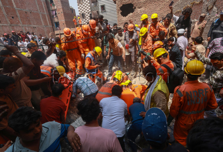 At least four killed in New Delhi building collapse