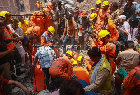 At least four killed in New Delhi building collapse