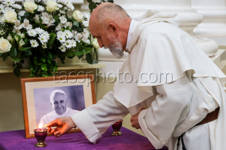 Memorial events for Pope Francis in St Petersburg
