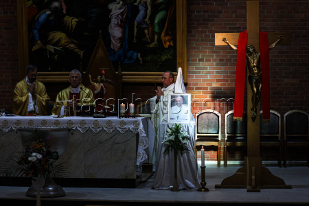 Memorial events for Pope Francis in Novosibirsk, Russia