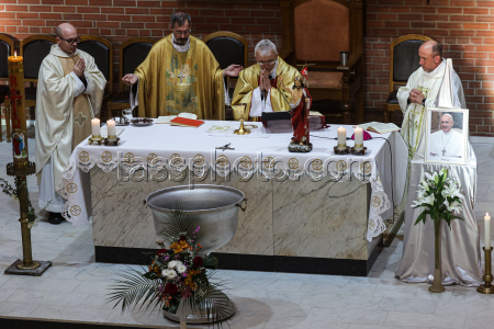 Memorial events for Pope Francis in Novosibirsk, Russia