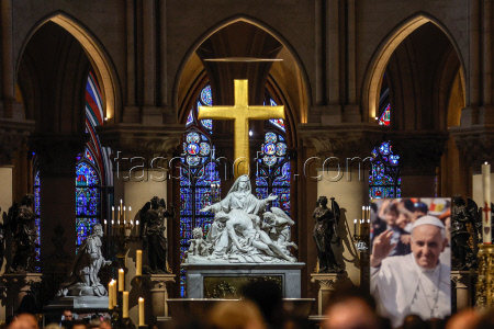 Mass in honor of late Pope Francis at the Notre-Dame de Paris Cathedral