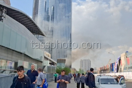 Fire hits Moscow International Business Centre