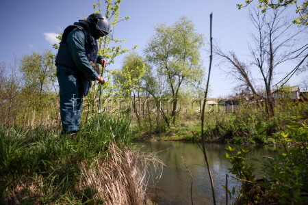 Demining of Lugan River in Lugansk People's Republic