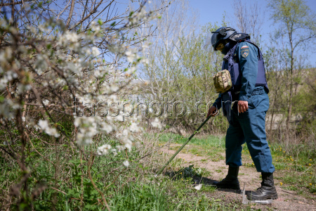 Demining of Lugan River in Lugansk People's Republic