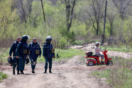 Demining of Lugan River in Lugansk People's Republic