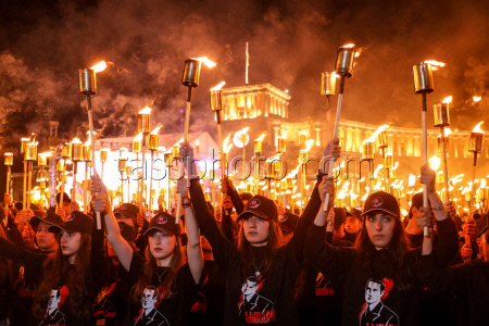 Torchlight procession ahead of Armenian Genocide Remembrance Day in Yerevan