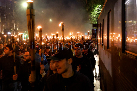 Torchlight procession ahead of Armenian Genocide Remembrance Day in Yerevan