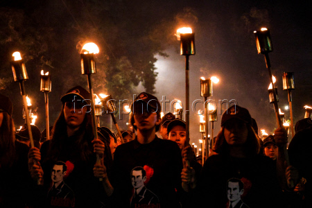 Torchlight procession ahead of Armenian Genocide Remembrance Day in Yerevan