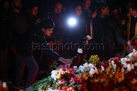 Torchlight procession ahead of Armenian Genocide Remembrance Day in Yerevan