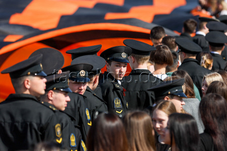St George Ribbon patriotic campaign in Kazan, Russia