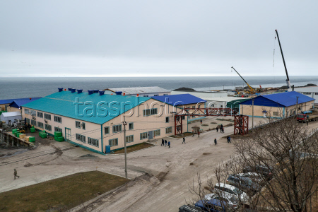 Fish processing plant in Sakhalin Region, Russia