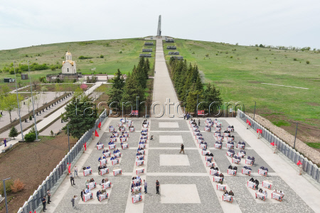 Victory Dictation event in Donetsk People's Republic