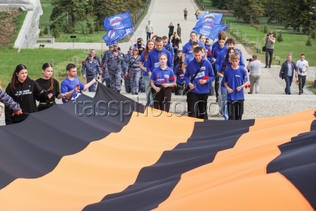 Victory Dictation event in Donetsk People's Republic