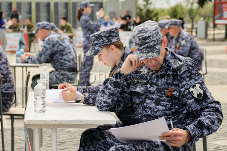 Victory Dictation event in Donetsk People's Republic